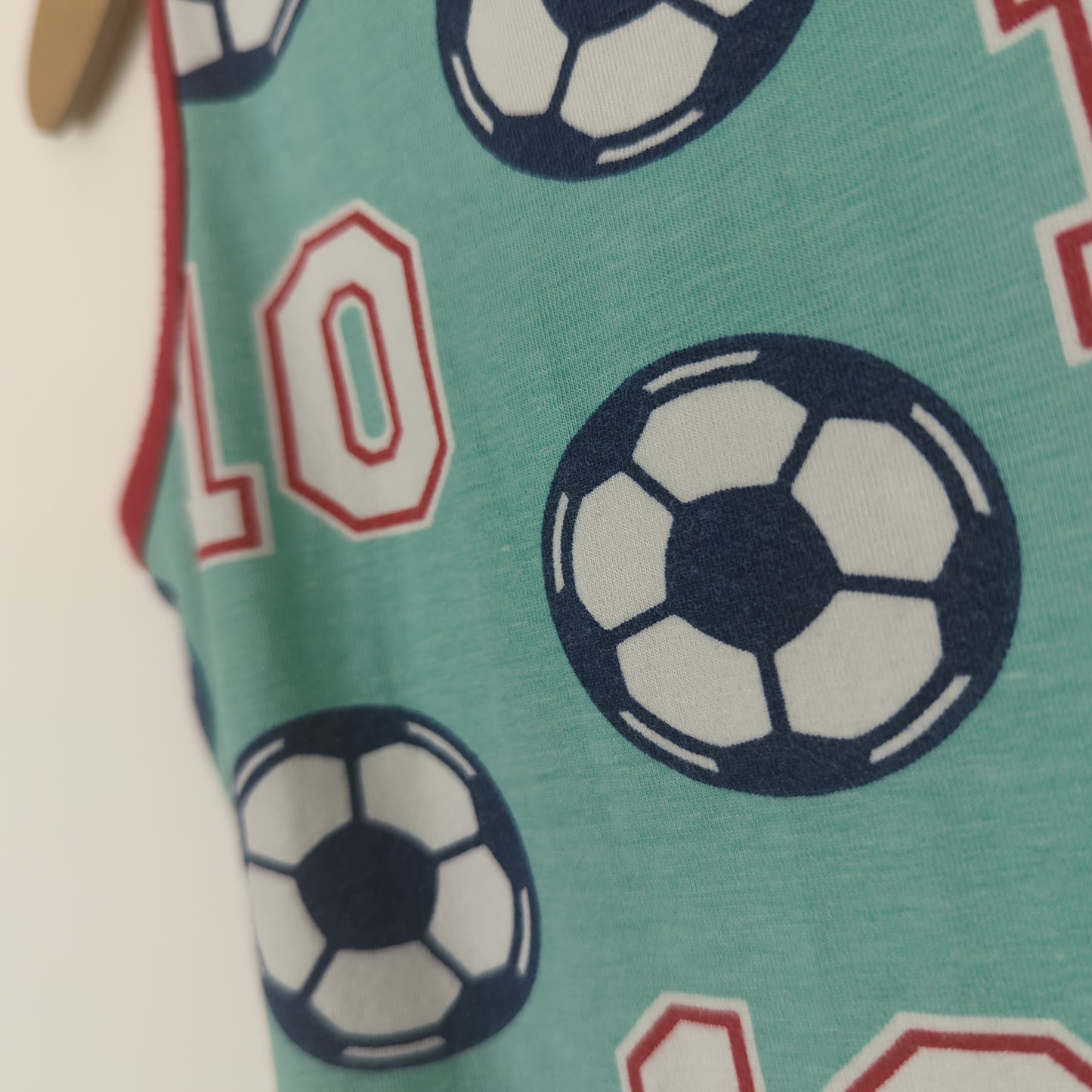 Preloved Maxomorra Dungarees - Football (6-9m)