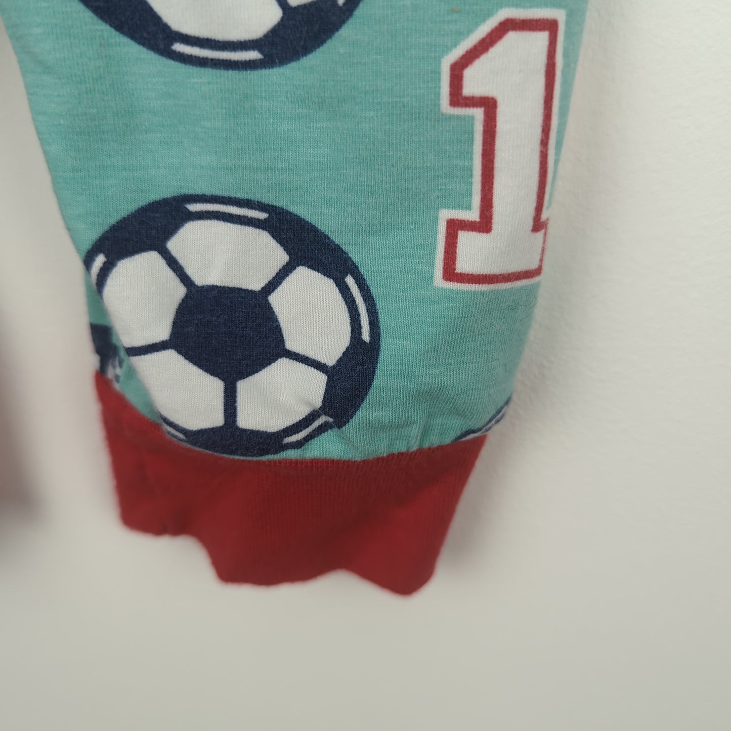 Preloved Maxomorra Dungarees - Football (6-9m)