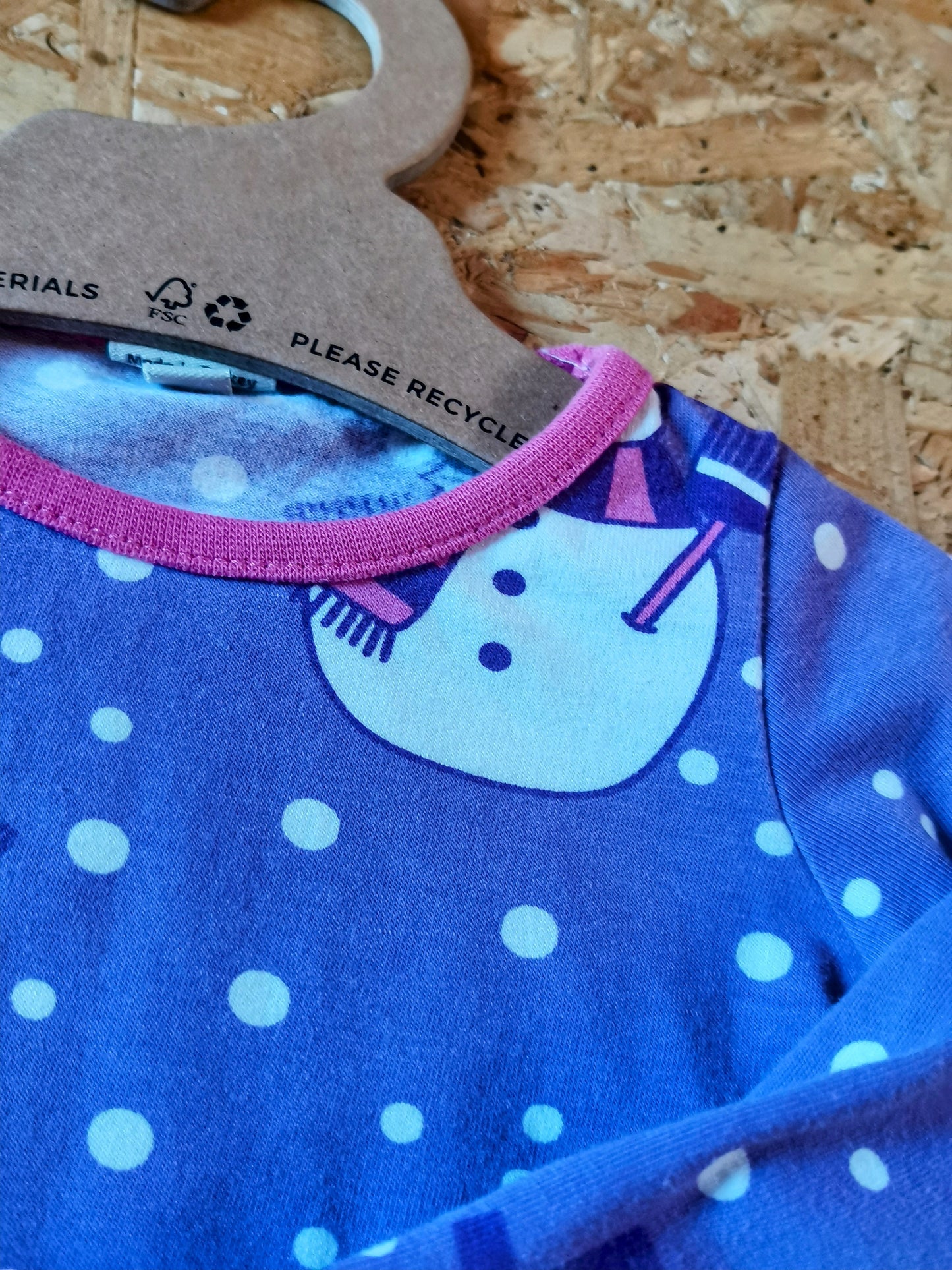 Smafolk Dress - Snowman Purple (3-6m)