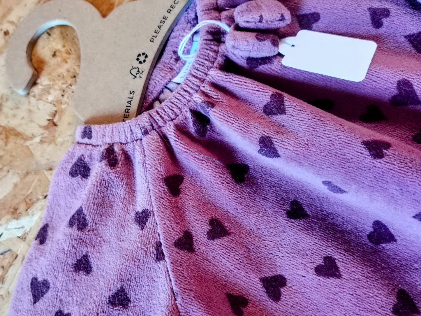 Lindex Velour Dress - Hearts (2-4m)