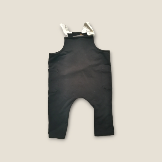 Preloved Another Fox Dungarees - Black (6-12m)