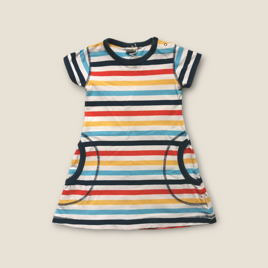 Preloved Maxomorra Dress - Stripes (18-24m)