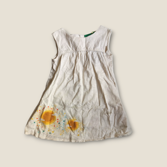 Preloved Little Green Radicals Dress - Cream (3-4yrs)