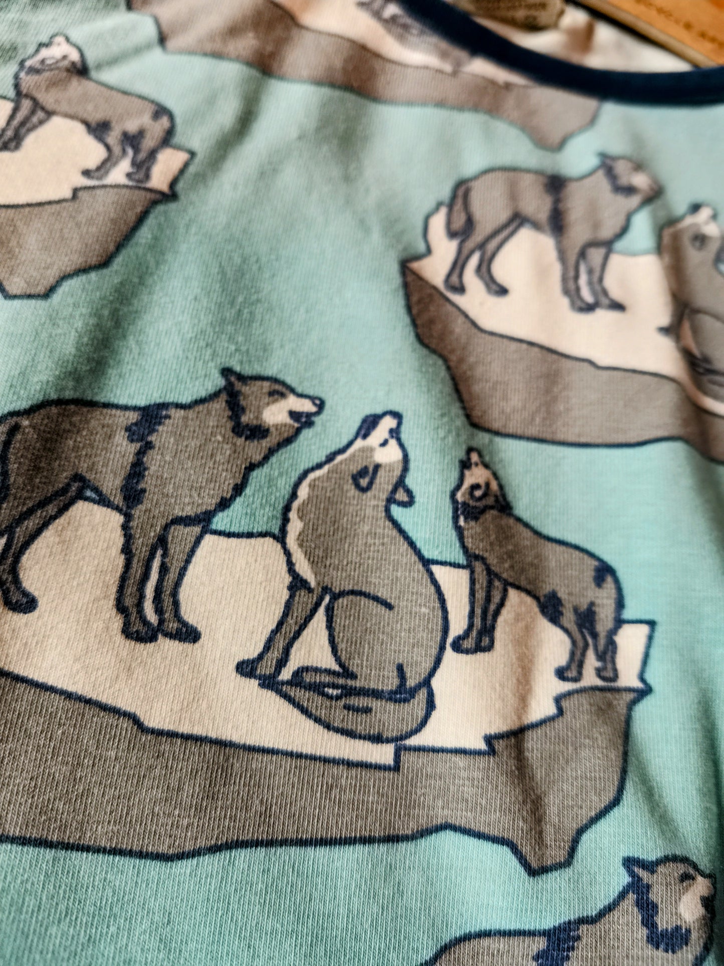 Smafolk Top -	Artic Wolves (3-4yrs)