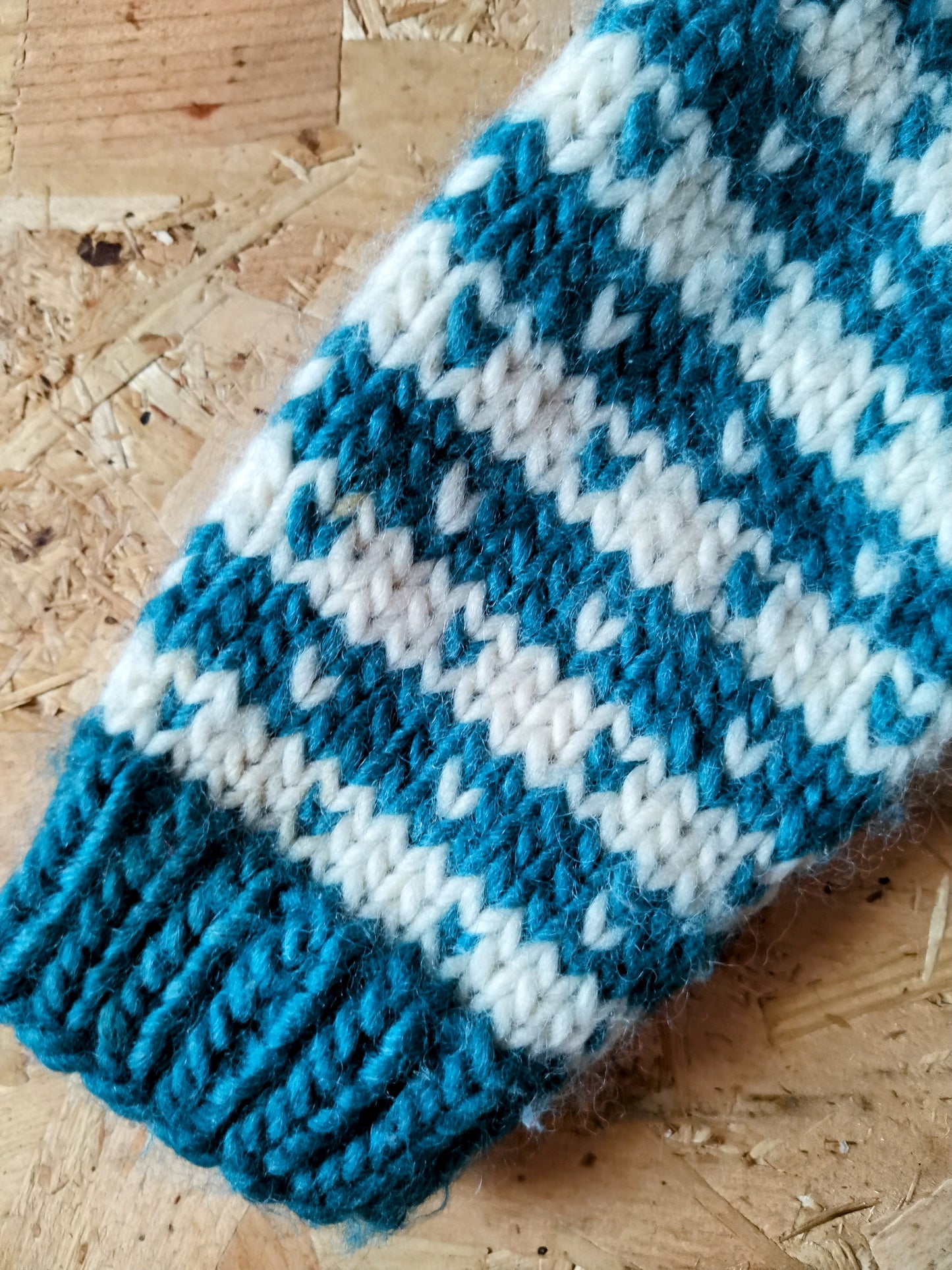 Handknitted Jumper - Turquoise (5-6yrs)
