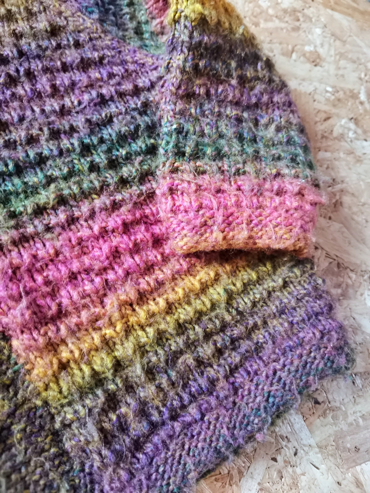 Handknitted Cardigan - Rainbow (2-3yrs)
