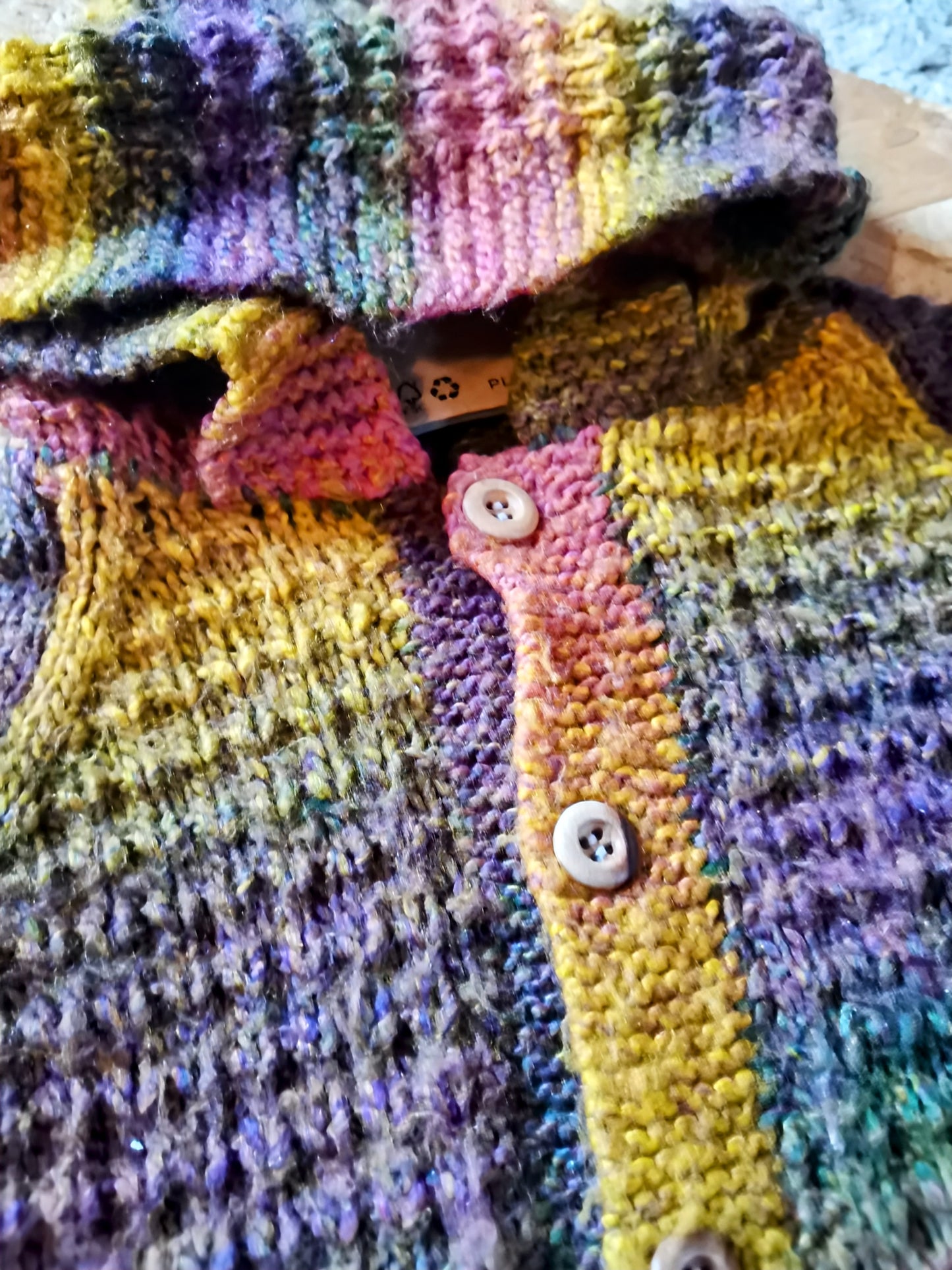 Handknitted Cardigan - Rainbow (2-3yrs)